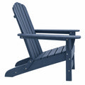 Silla Adirondack 90 x 75 x 98 cm de madera azul para exterior con reposabrazos