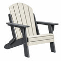 Silla Adirondack 80 x 88 x 95 cm de plástico beige y gris para exterior