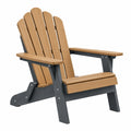 Silla Adirondack 83 x 79 x 95 cm en plástico marrón y antracita para exterior