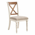 Silla de comedor 55 x 65 x 105 cm tapizada beige de tela con tachuelas estilo clásico